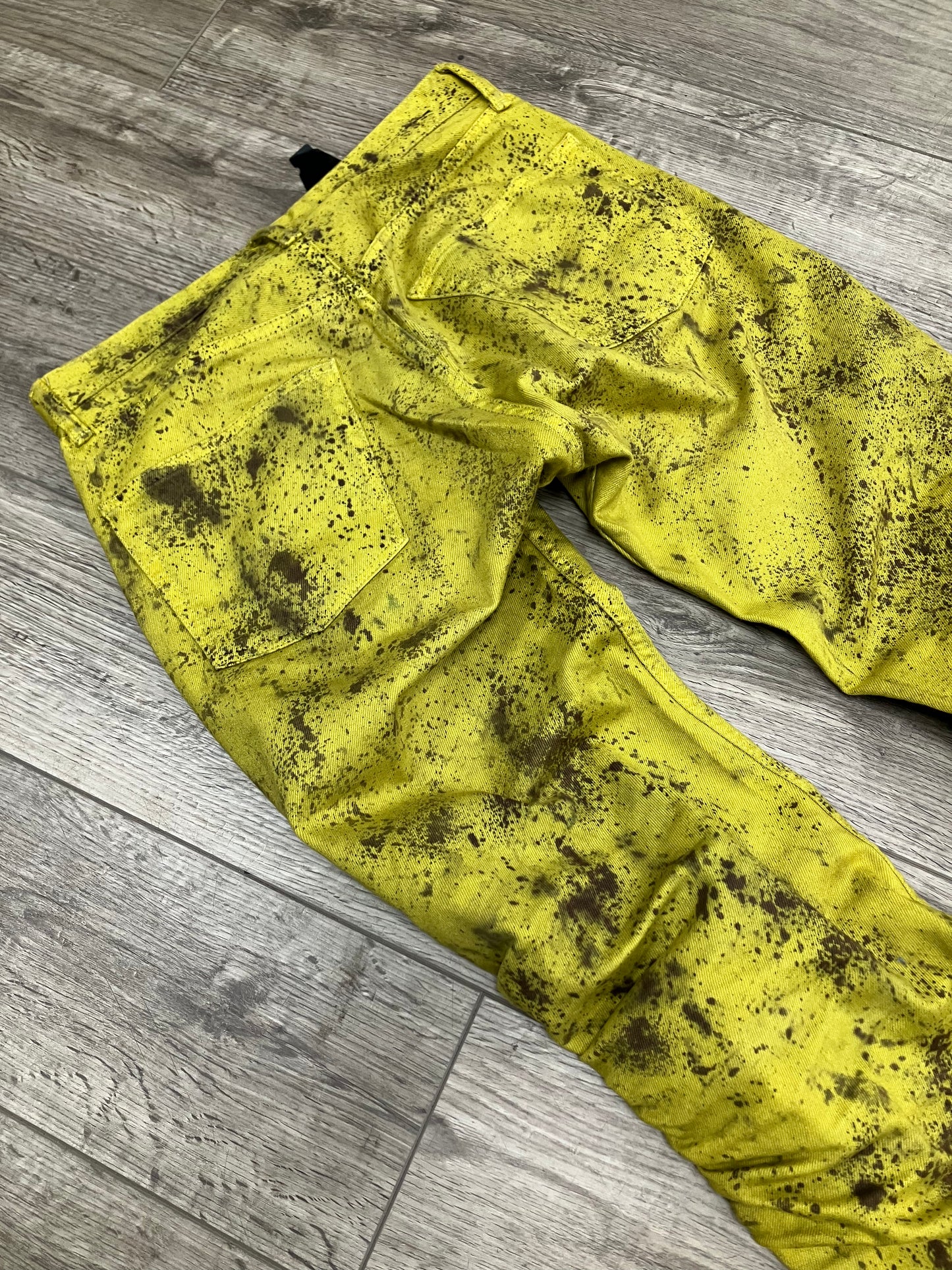 S-Vlone Stack Denim Paint Splatter