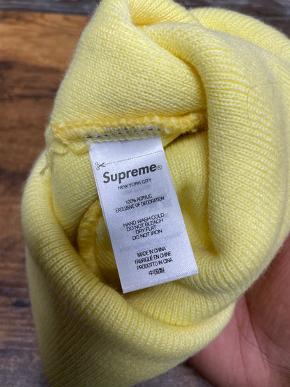 OS-Supreme Crest Pale Yellow Beanie