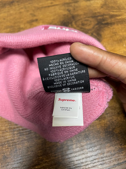 OS-Supreme FW24 Pink Box Logo Beanie