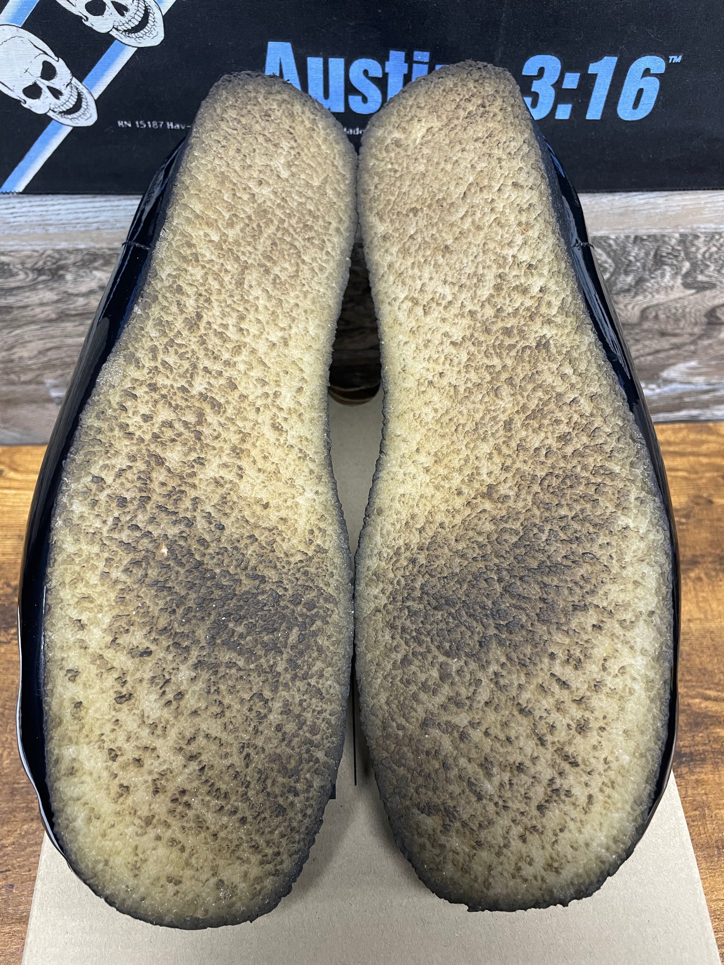 12-Supreme Clarks Wallabee Patent Leather Boot