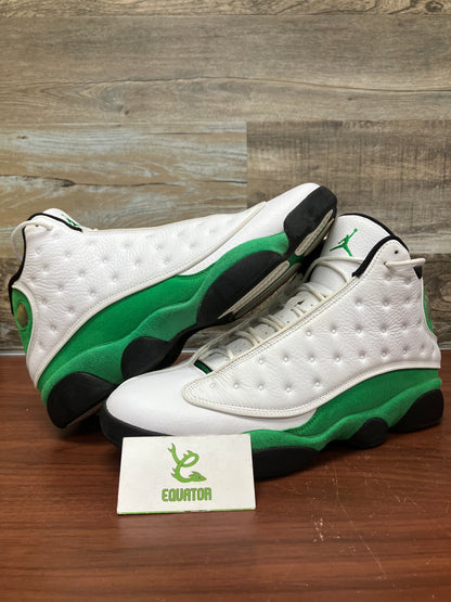 Jordan 13 White Lucky Green Size 13