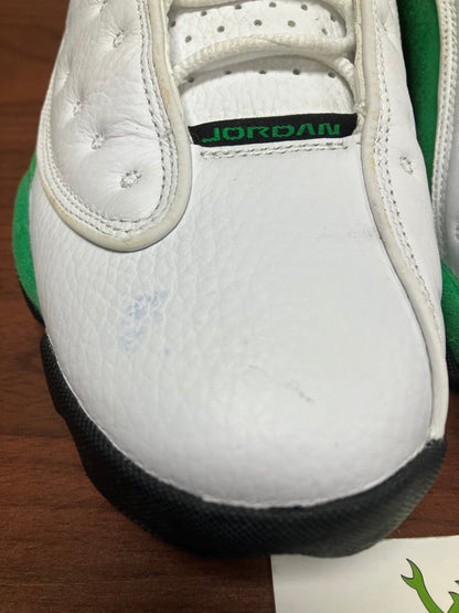 Jordan 13 White Lucky Green Size 13