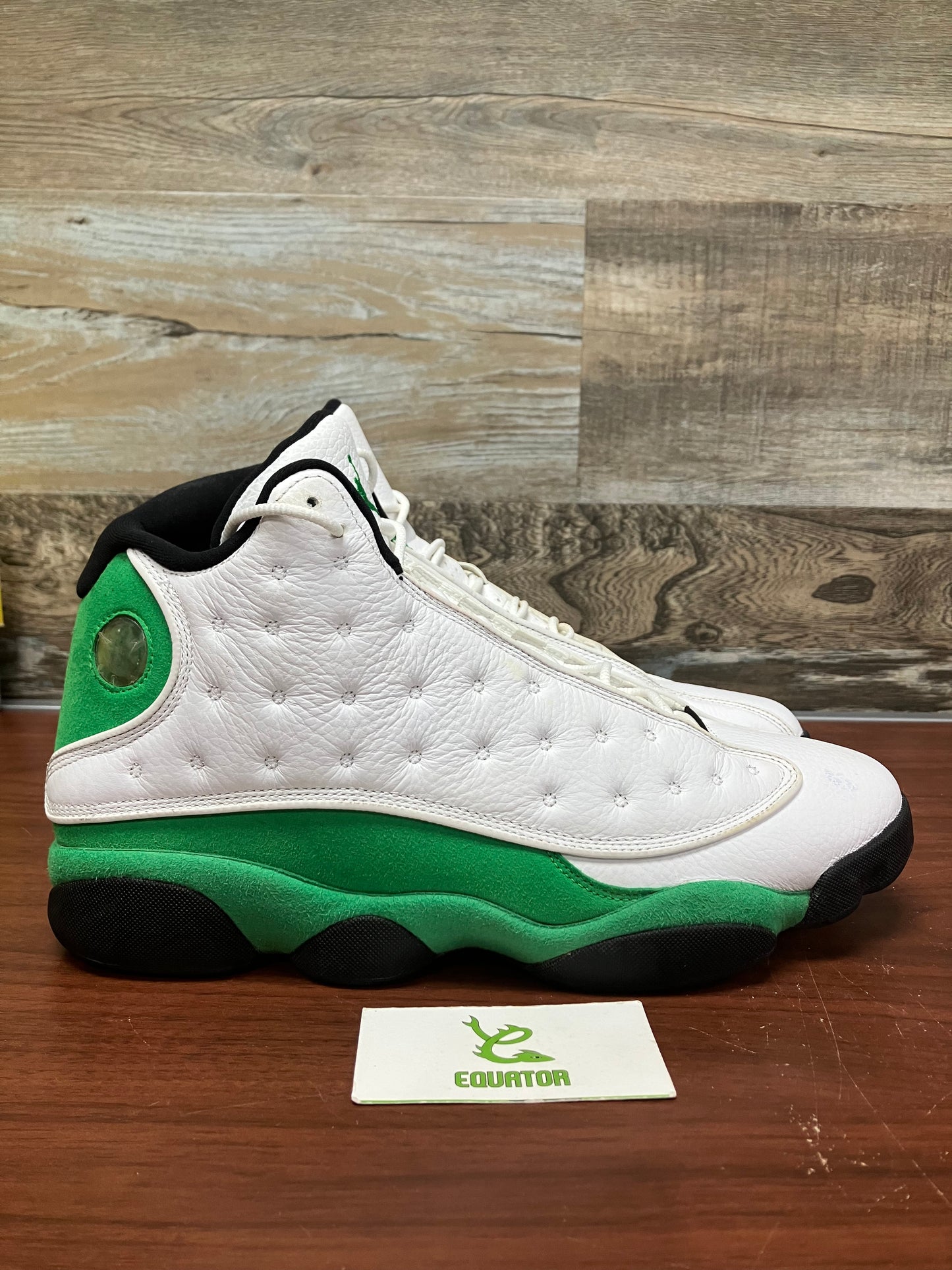 Jordan 13 White Lucky Green Size 13