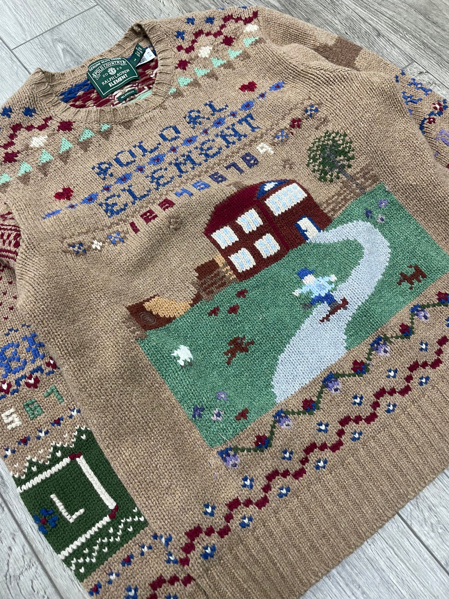 M-Polo Country Ralph Lauren Element Skateboard Wool Sweater