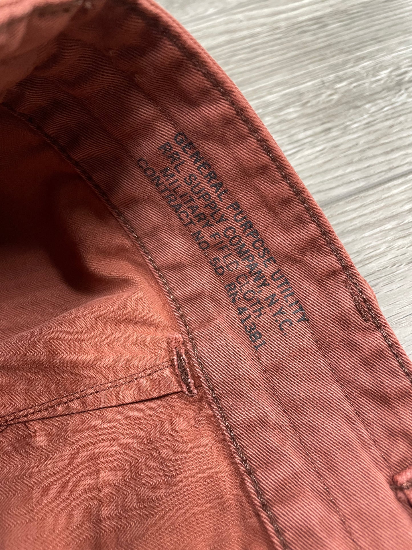 31-RRL Herringbone Twill Cargo Straight Leg Trousers