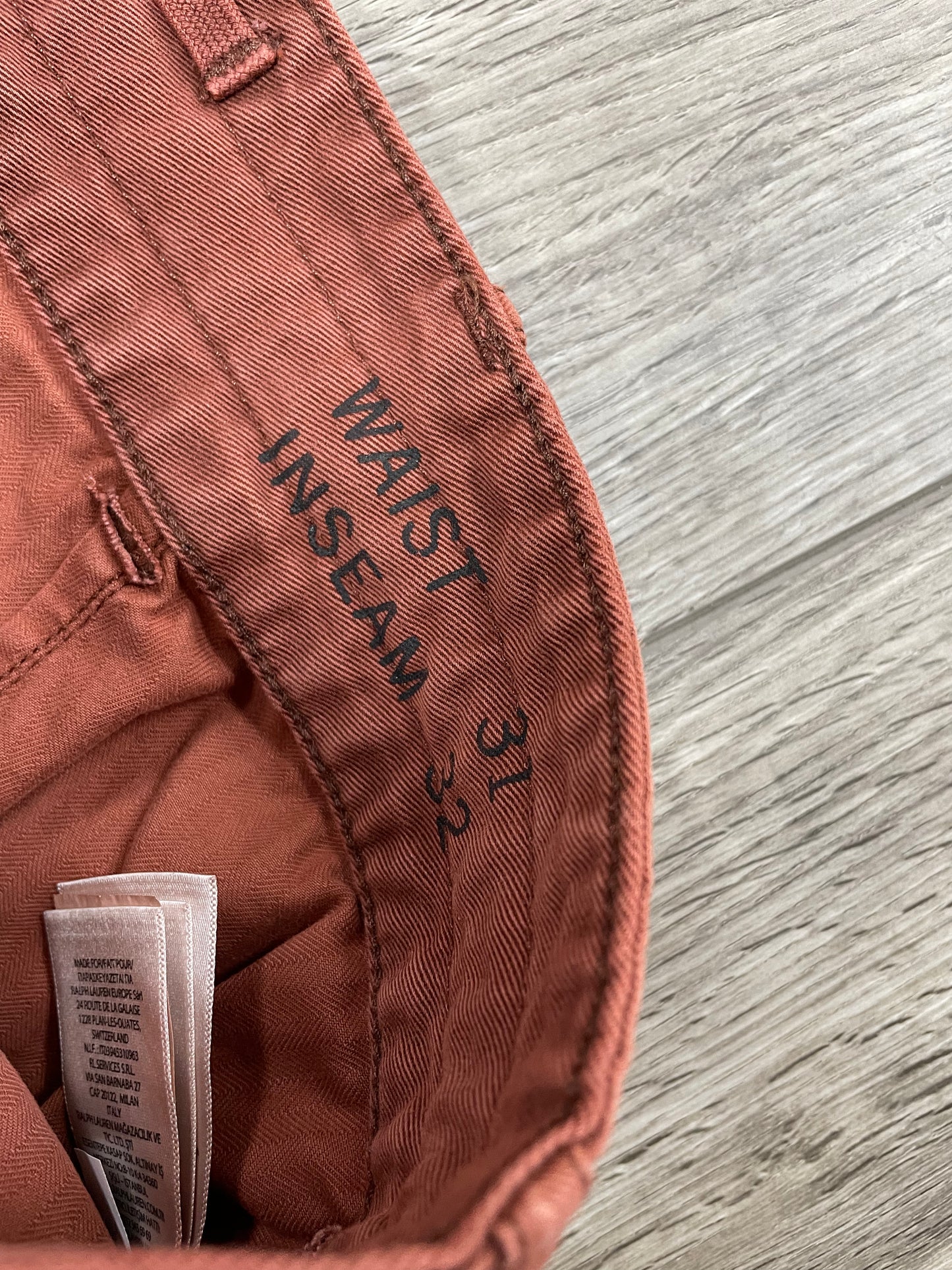 31-RRL Herringbone Twill Cargo Straight Leg Trousers