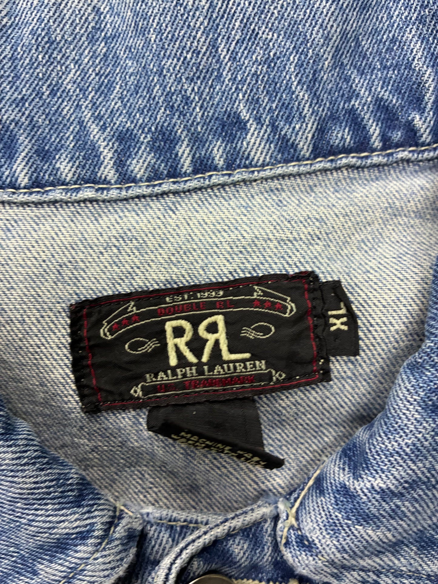 XL-RRL Light Wash Denim Trucker Jacket