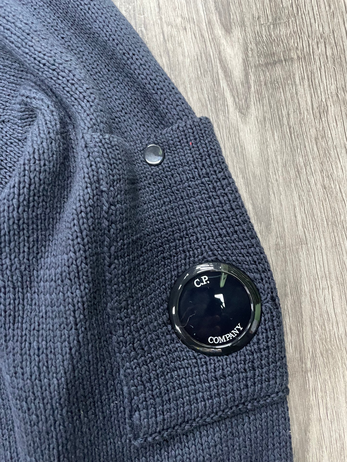 L-C.P. Company Double Colour Wool Crewneck Lens Sweater