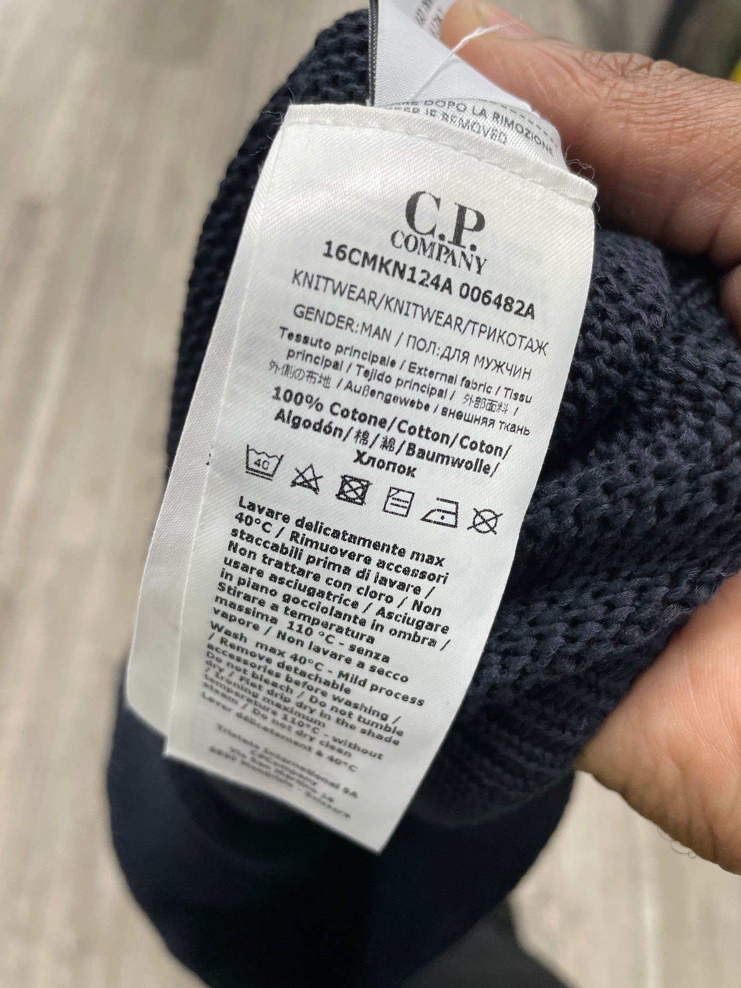 L-C.P. Company Double Colour Wool Crewneck Lens Sweater