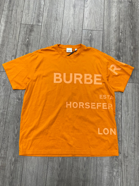 L-Burberry Horseferry Orange Shirt