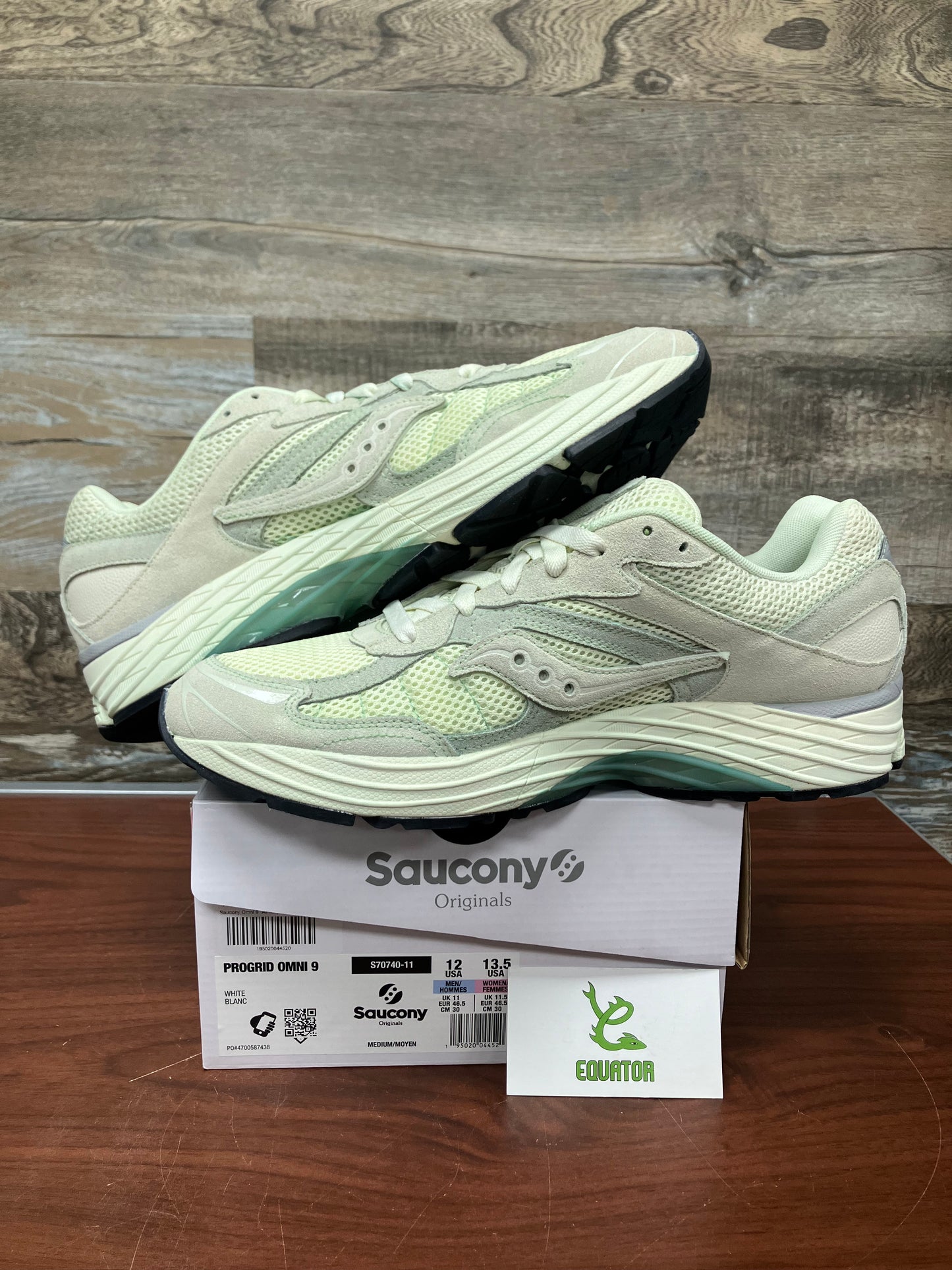 Saucony “Atmosphere” X TBG ProGrid Omni 9 Premium Hand Dyed Sage Size 12