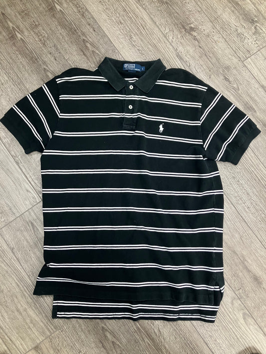 L-Ralph Lauren Polo black/White stripes