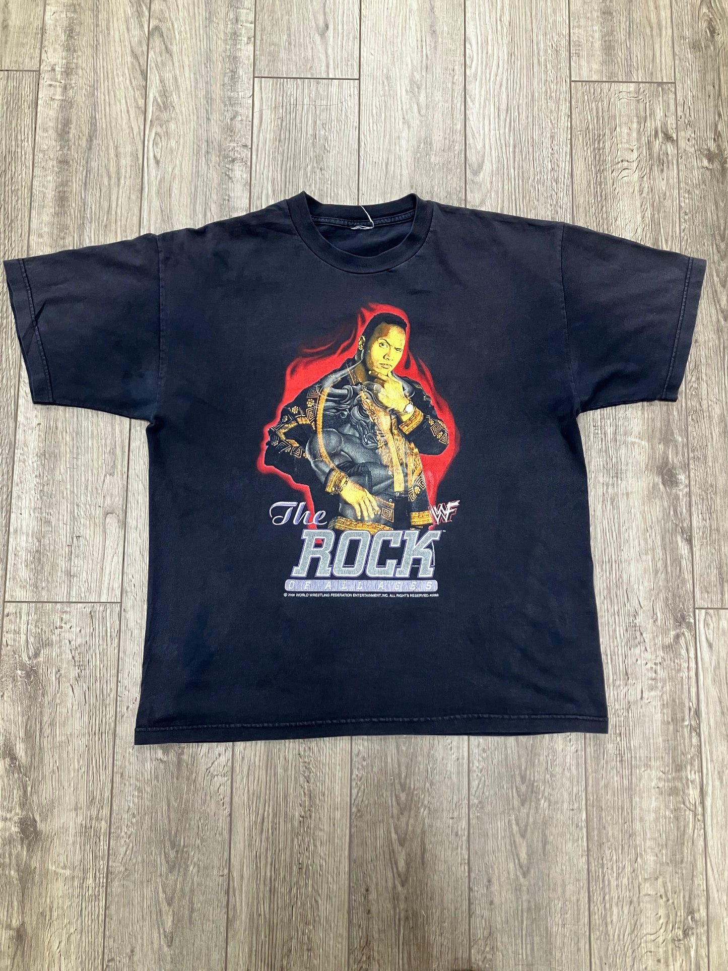 Vintage 2000 WWF The Rock of All Ages Tee Size XL