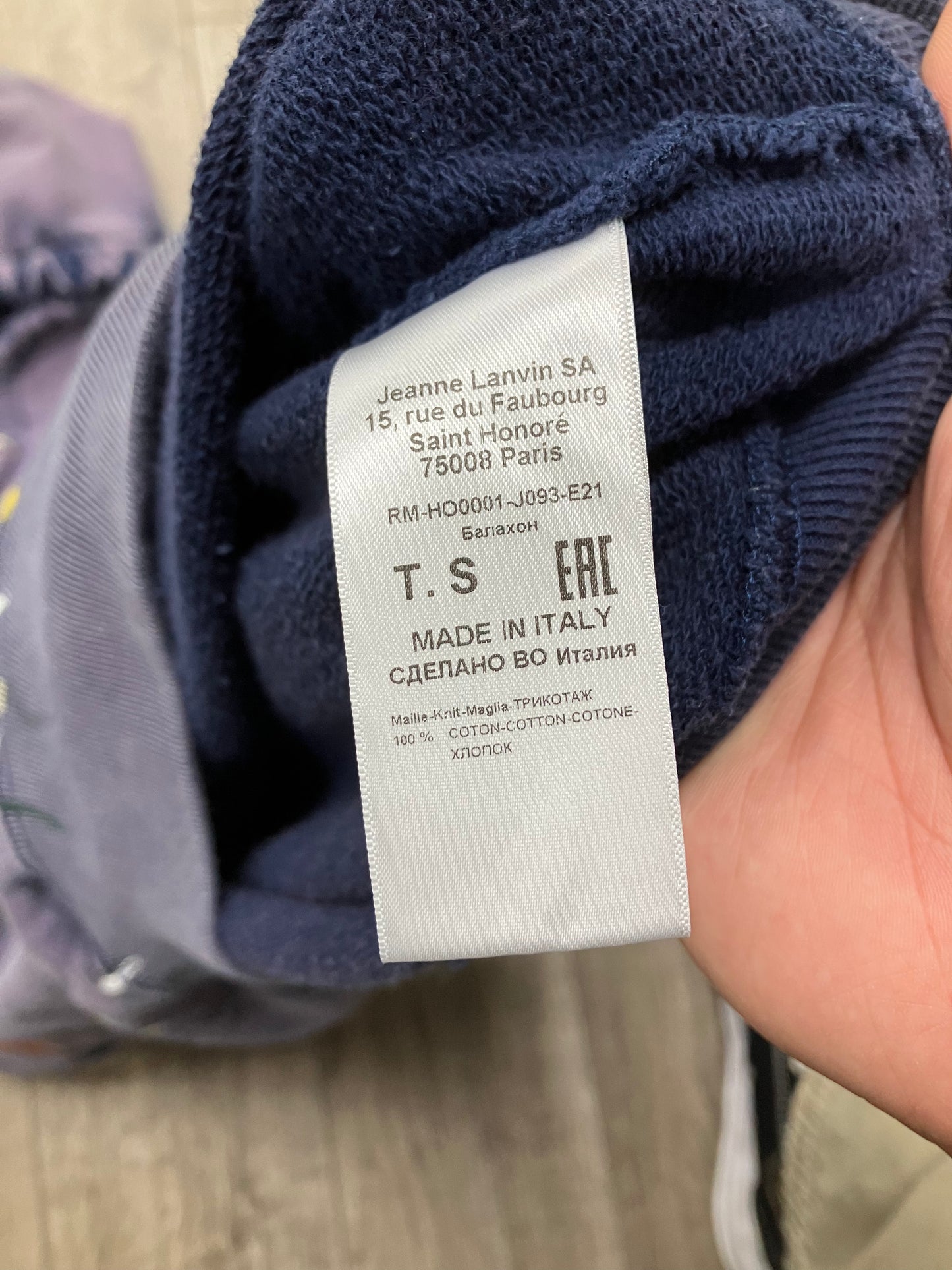 Lanvin X Gallery Dept. Logo Hoodie Size M