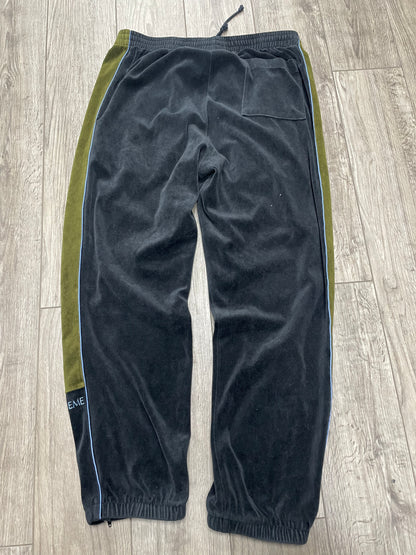 M-Supreme Velour Track Olive Jogger Pants