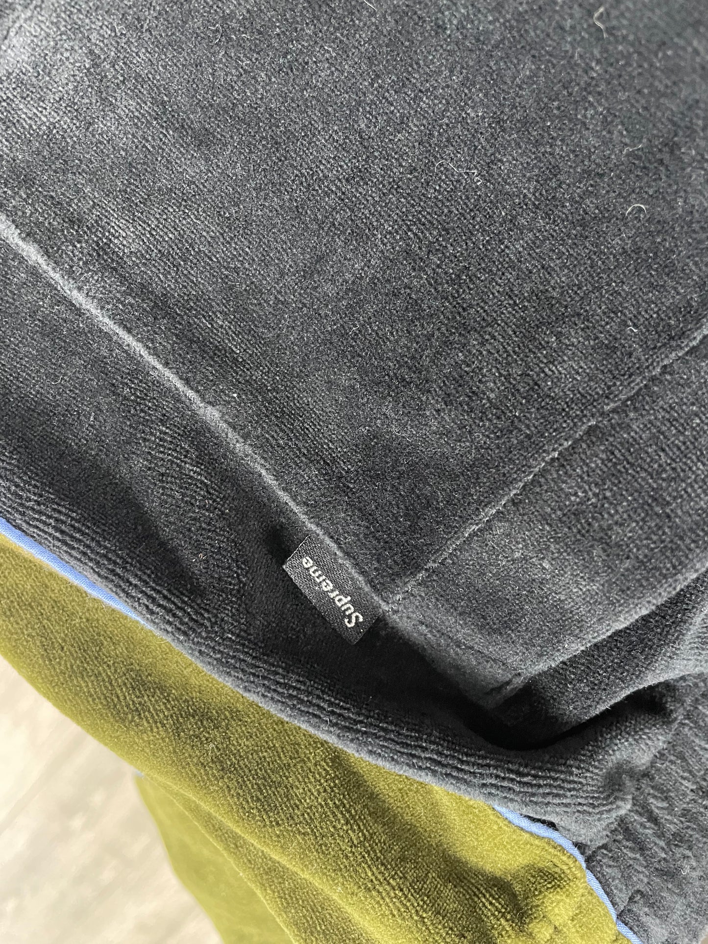 M-Supreme Velour Track Olive Jogger Pants