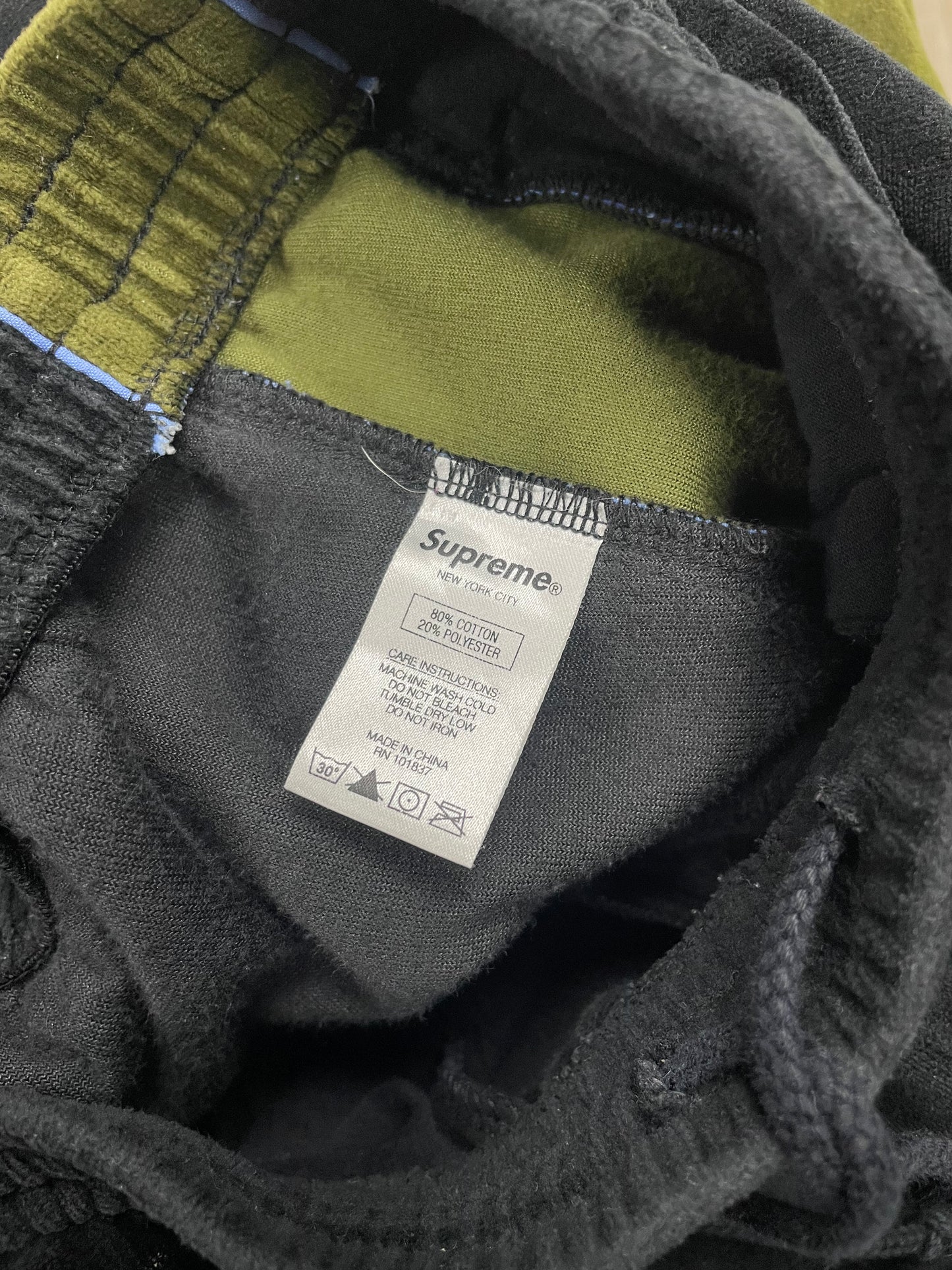 M-Supreme Velour Track Olive Jogger Pants