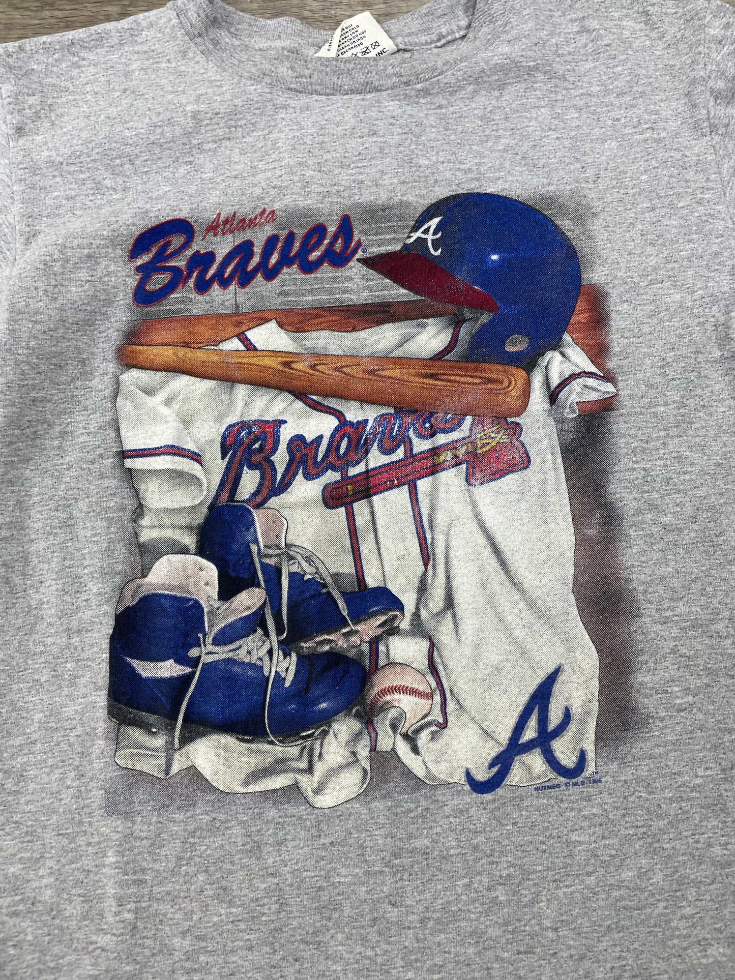 Vintage 1996 Atlanta Braves Grey Tee Size S