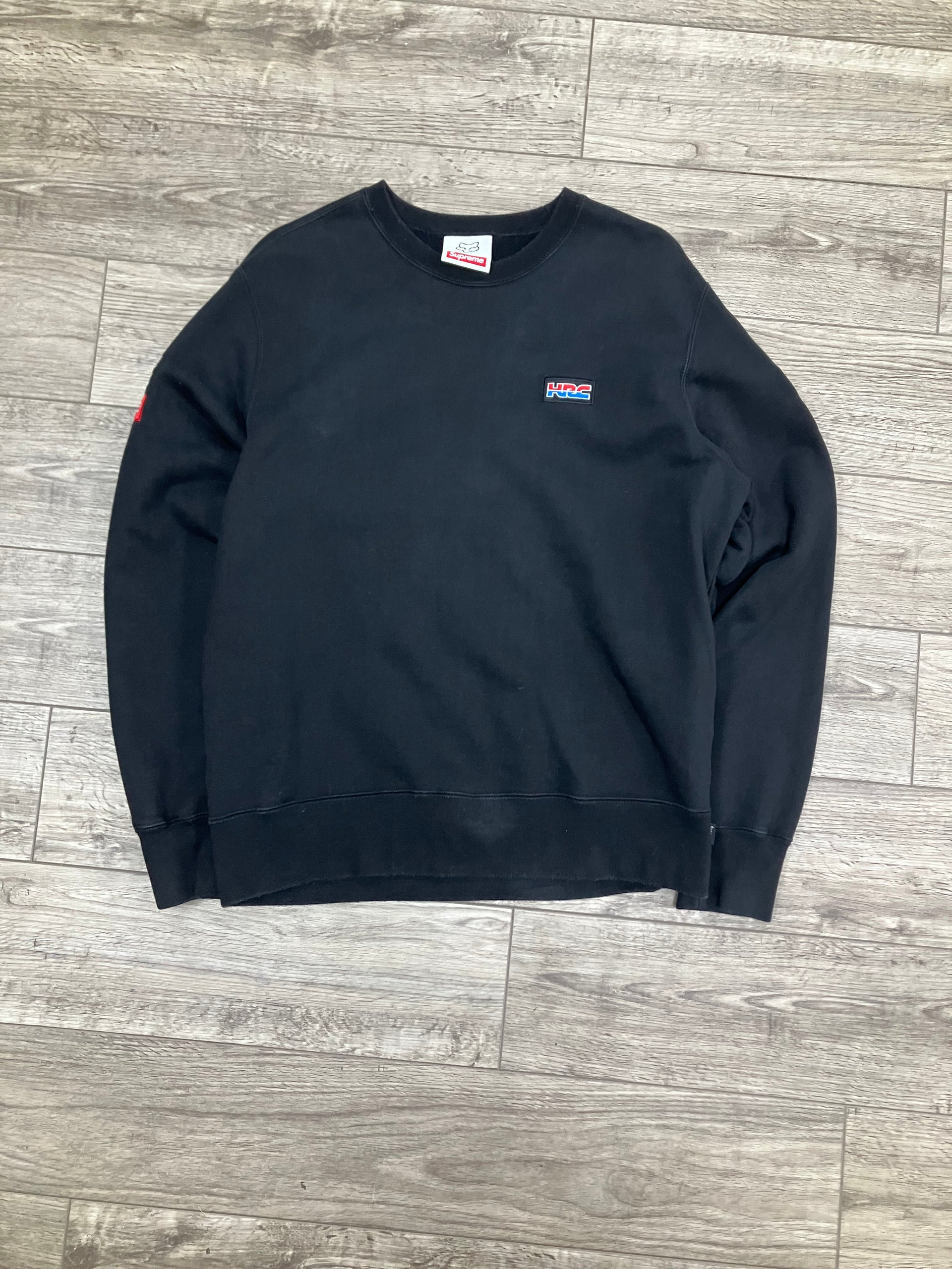 Supreme HONDA Fox Racing Crew Neck S 黒 Supreme Honda Fox Racing Sweatshirt | Black | FARFETCH