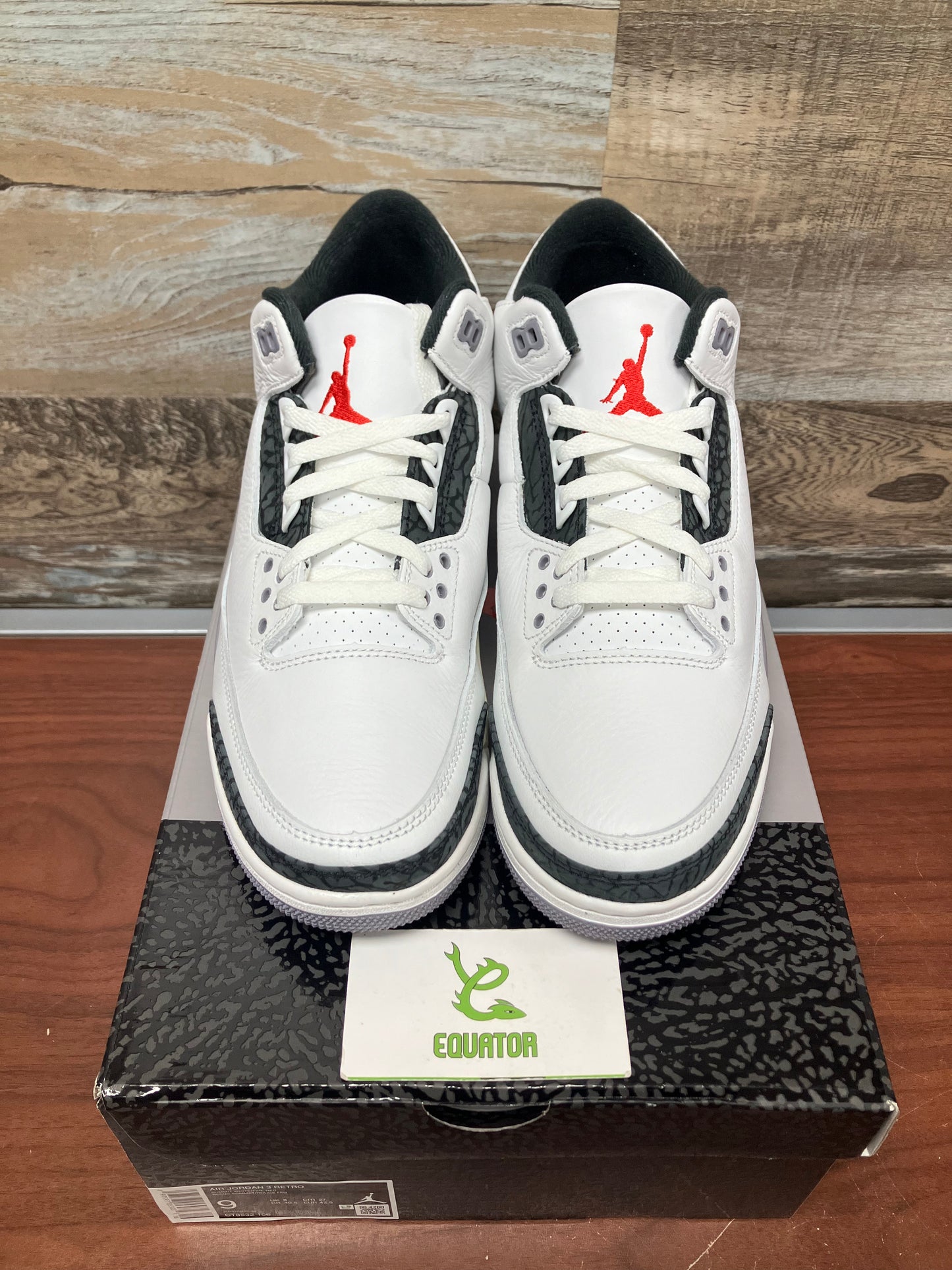 Jordan 3 Retro Cement Grey Size 9