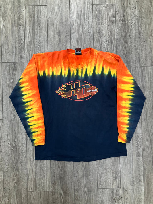 L-Harley Davidson Tye Dye Tulsa LongSleeve