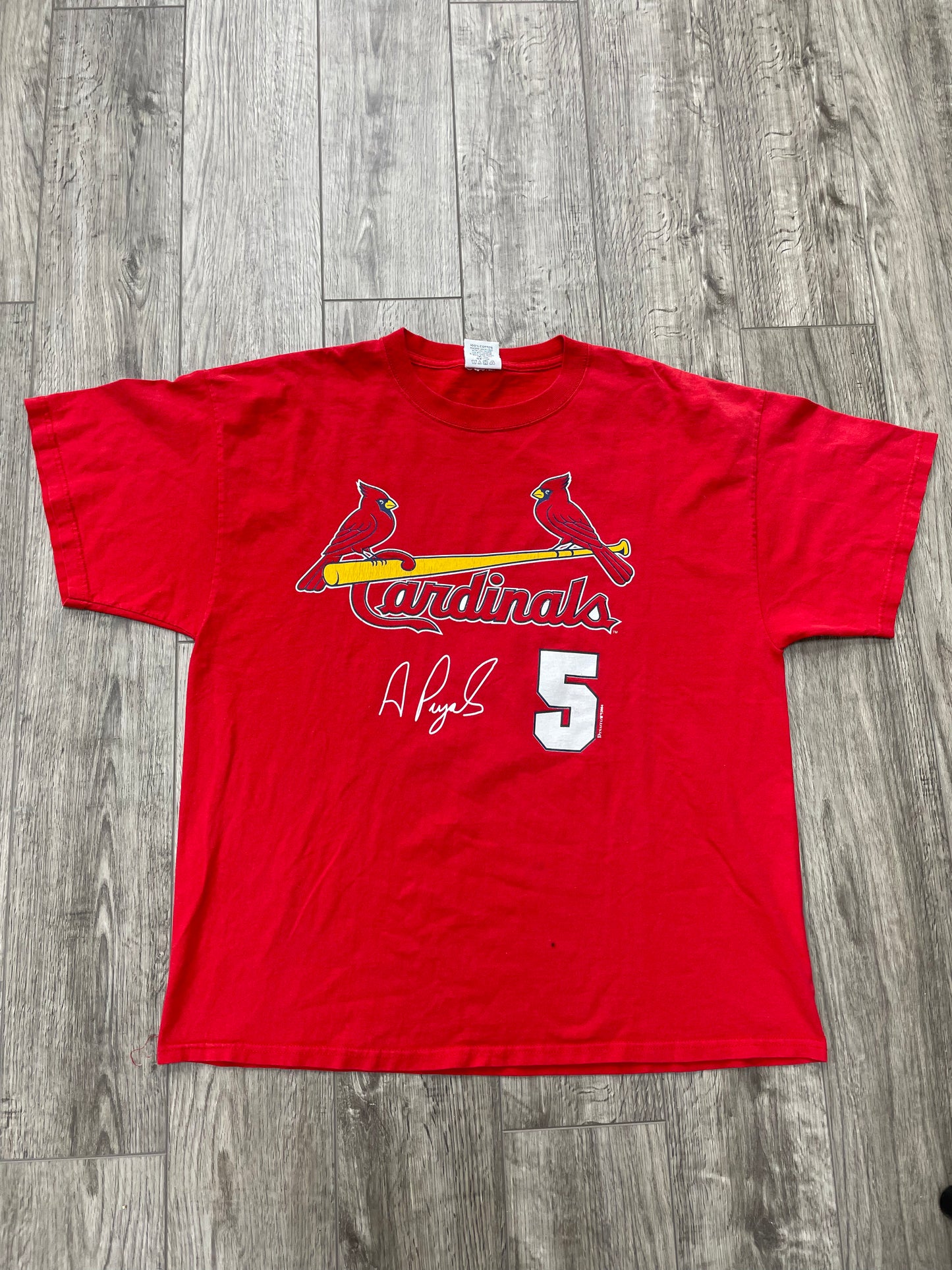 Vintage 2004 Cardinals Albert Pujols Tee Size Large