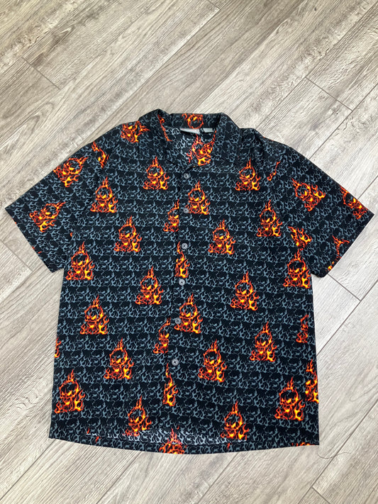 M-Y2K Breakdown Skull Button up