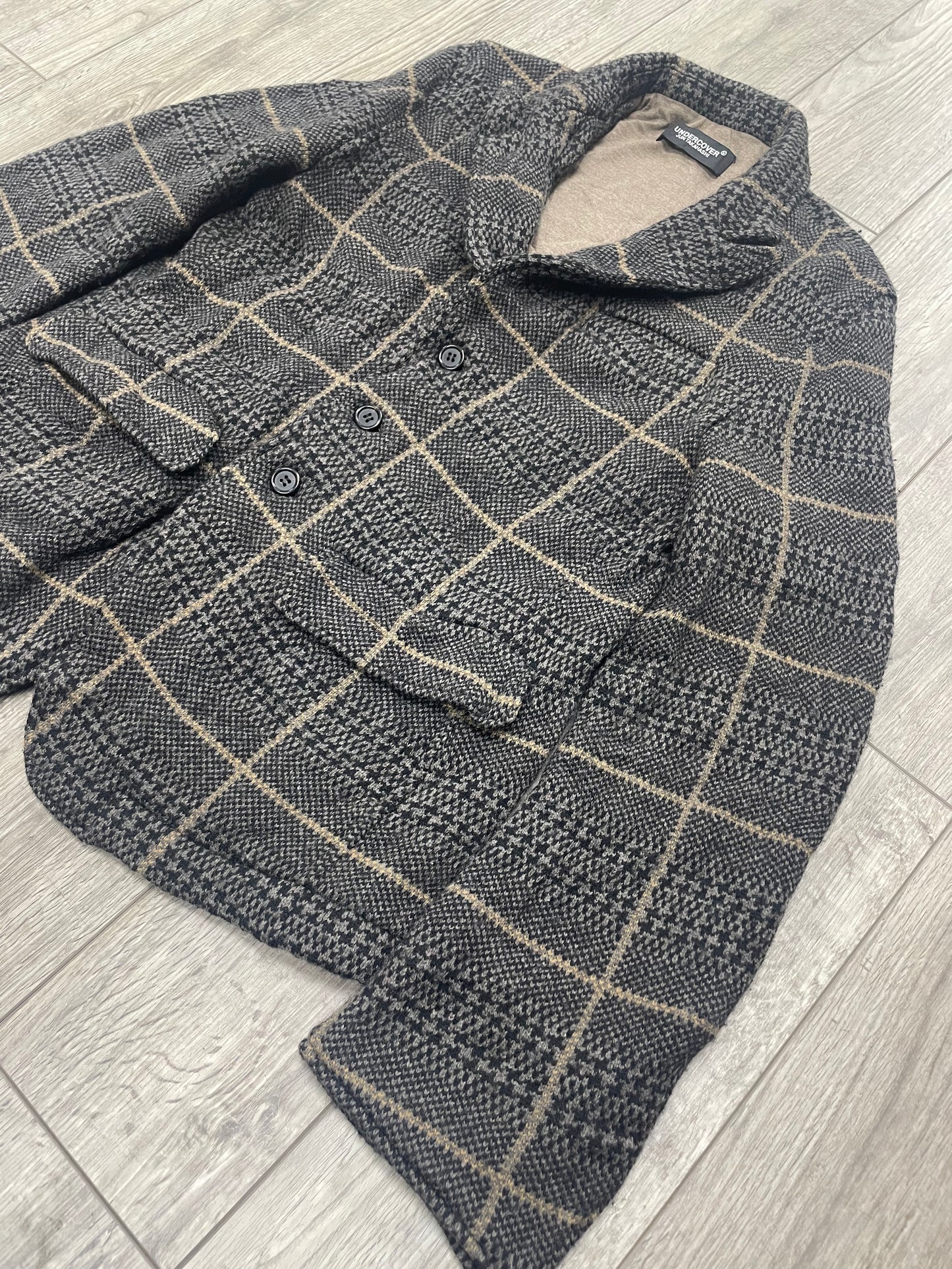 2/M-Undercover Wool Check Knit Jacket