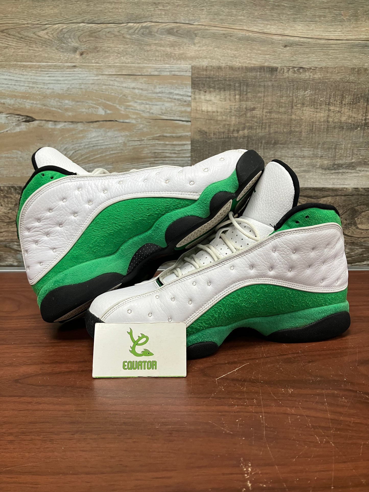 Jordan 13 Retro White Lucky Green Size 11