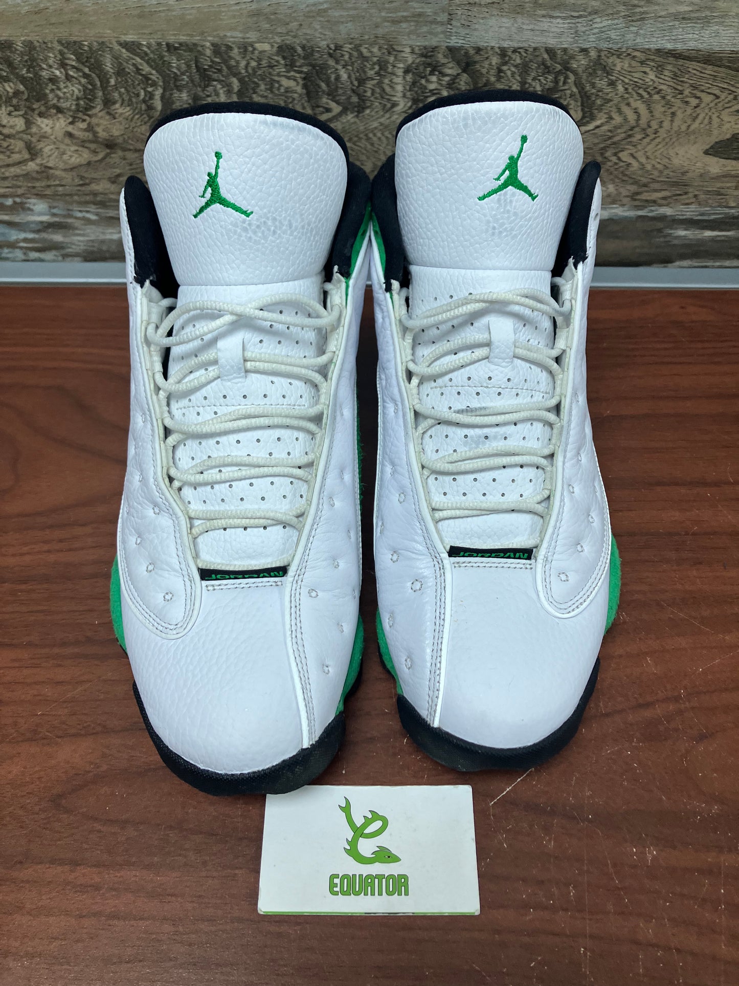 Jordan 13 Retro White Lucky Green Size 11