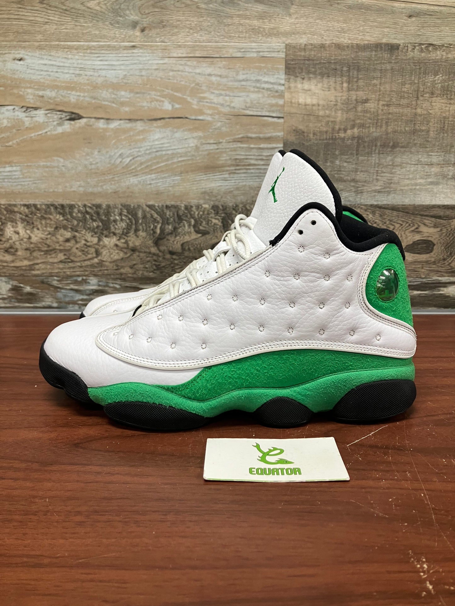 Jordan 13 Retro White Lucky Green Size 11