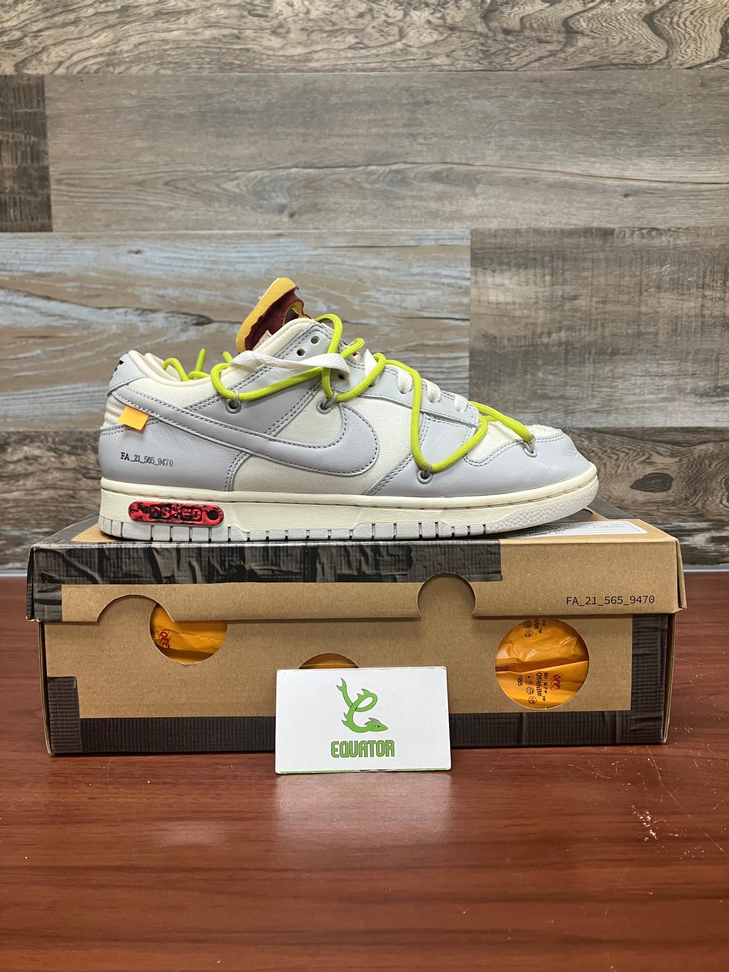 Nike Dunk Low Off-White Lot 8 Size 8.5