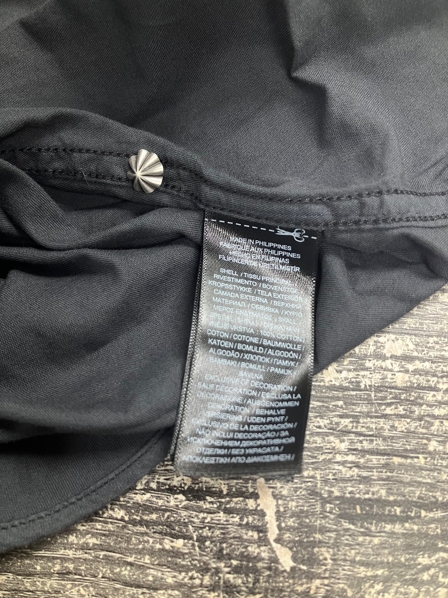 L-RRL Cotton/Twill Western Black Long Sleeve