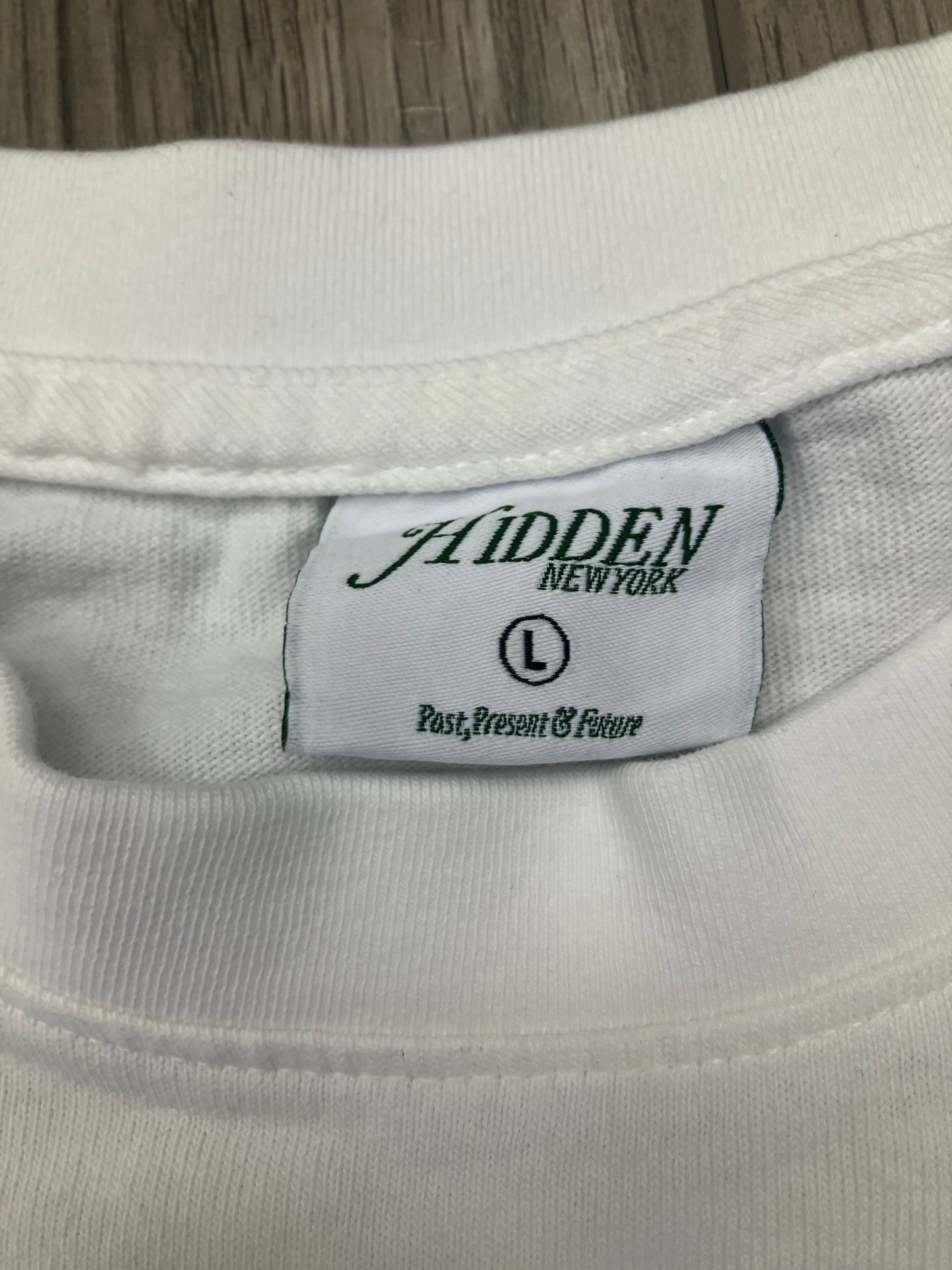 Hidden NY Factory Team White Long-Sleeve Shirt Size L