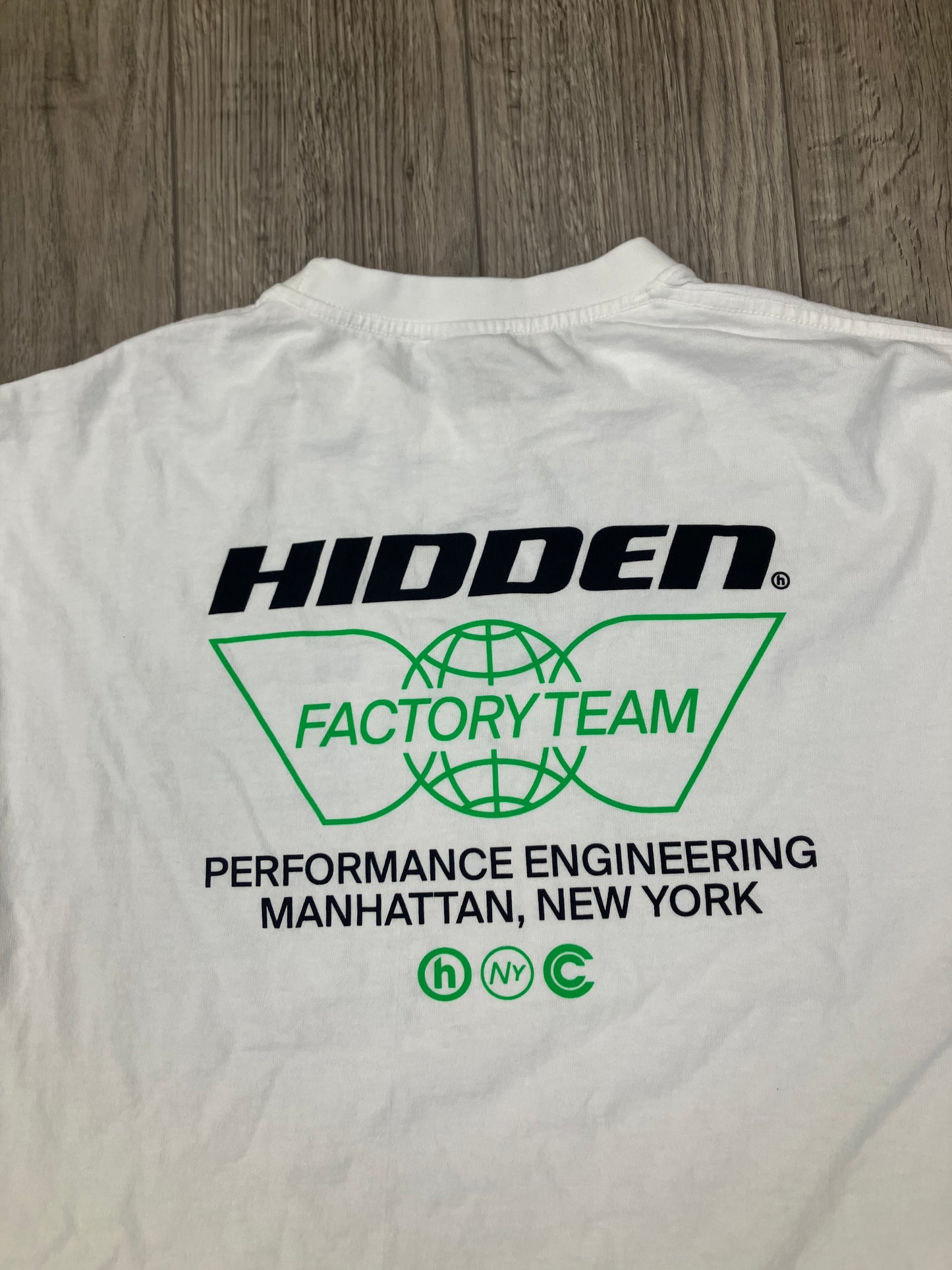 Hidden NY Factory Team White Long-Sleeve Shirt Size L