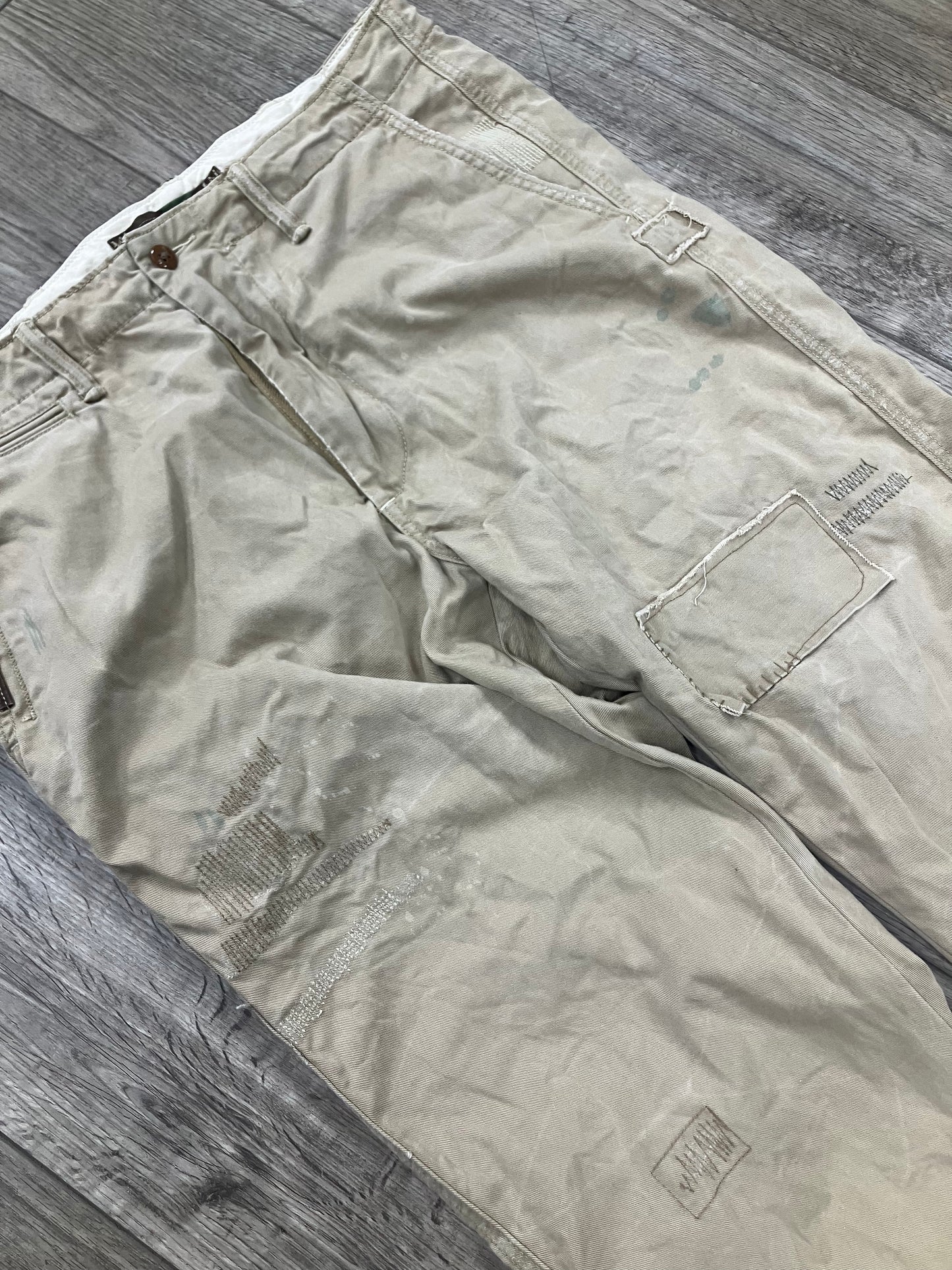 33-Polo Ralph Lauren Distressed  Patchwork Chino Pants