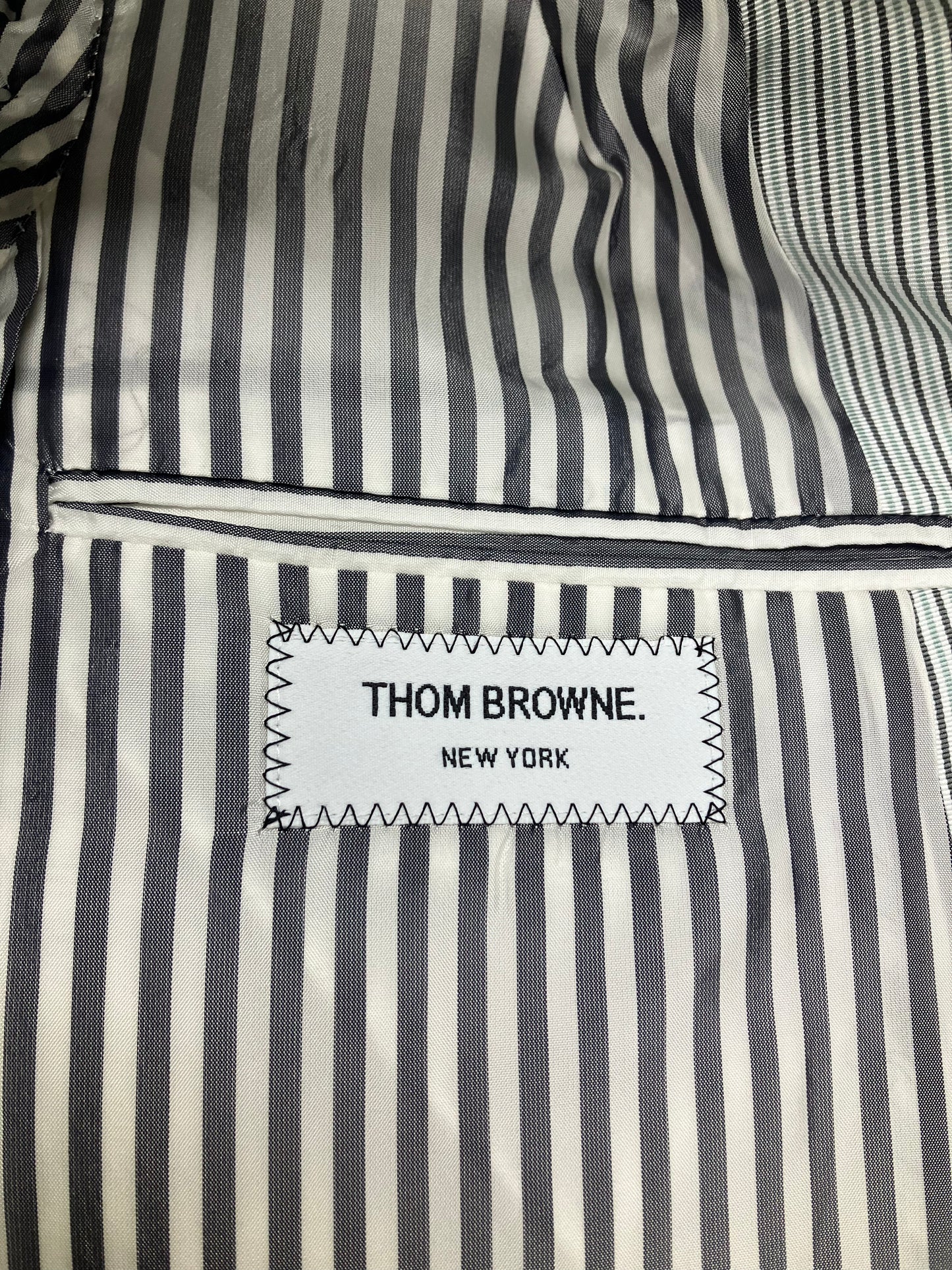 3-Thom Browne Asymmetric Grey Blazer