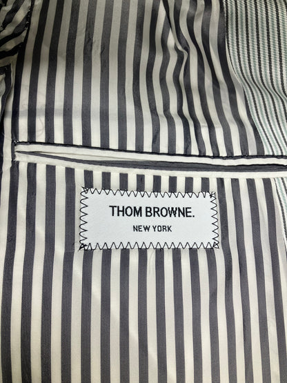 3-Thom Browne Asymmetric Grey Blazer