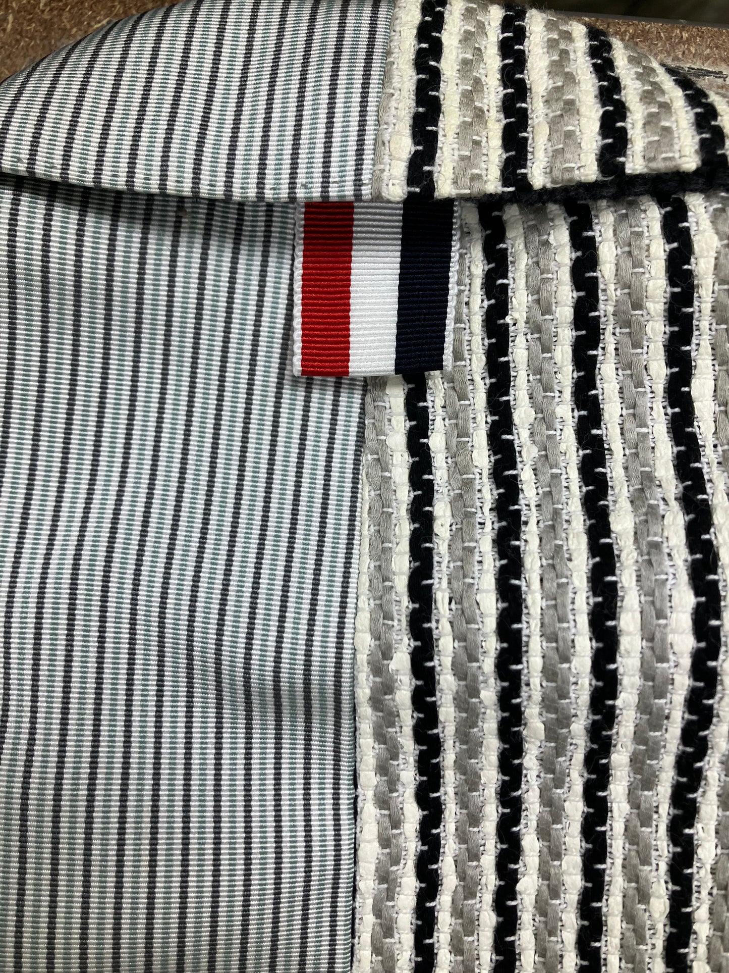 3-Thom Browne Asymmetric Grey Blazer