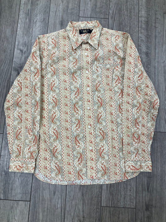 L-RRL Paisley Print Long Sleeve Button Up