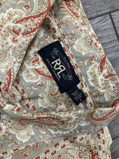 L-RRL Paisley Print Long Sleeve Button Up