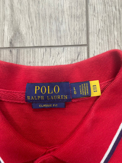 L-Polo Ralph Lauren Triple Pony Red Shirt