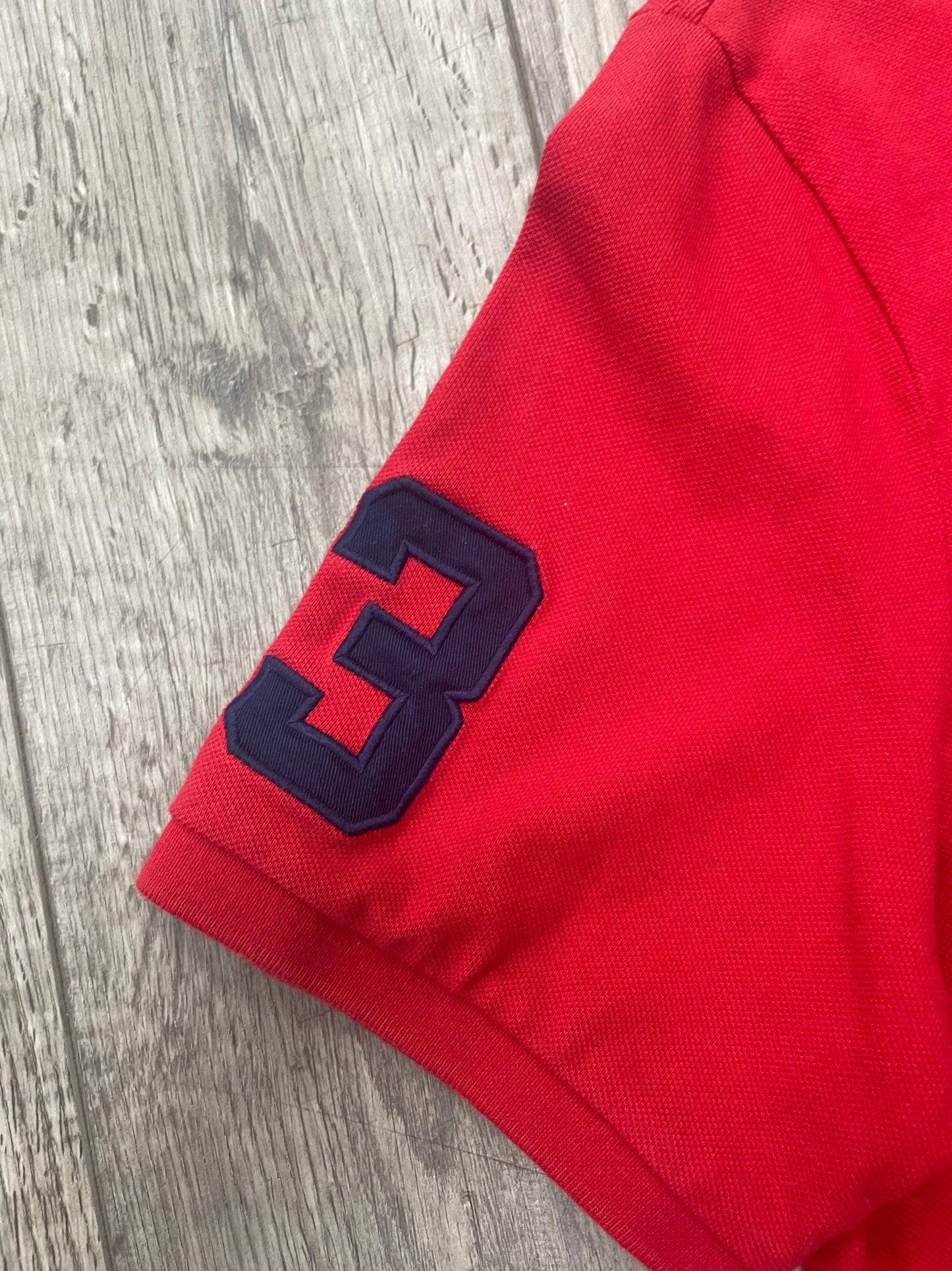 L-Polo Ralph Lauren Triple Pony Red Shirt