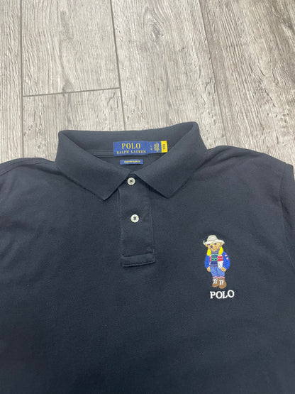 L-Polo Ralph Lauren Polo Bear Black Long-Sleeve Shirt