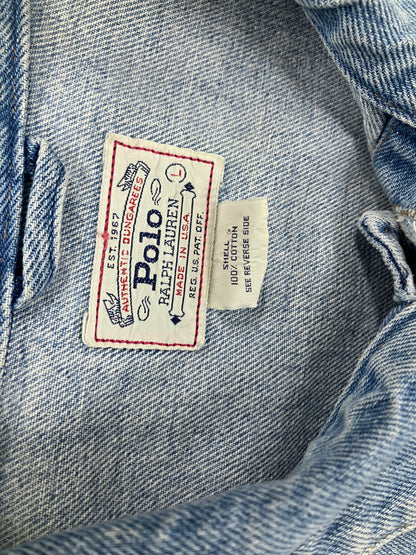 L-Vintage Polo Ralph Lauren Teddy Bear Denim Jacket