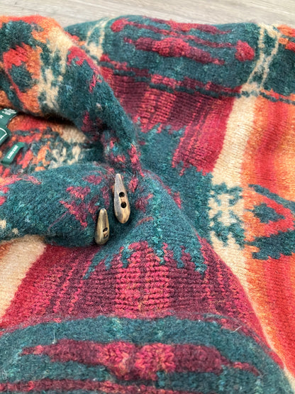 M-Polo Country Ralph Lauren  Southwestern Aidondack Shawl Sweater