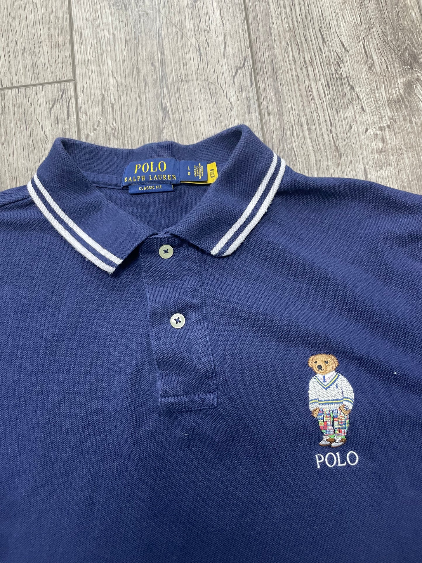 L-Polo Ralph Lauren Polo Bear Navy Shirt