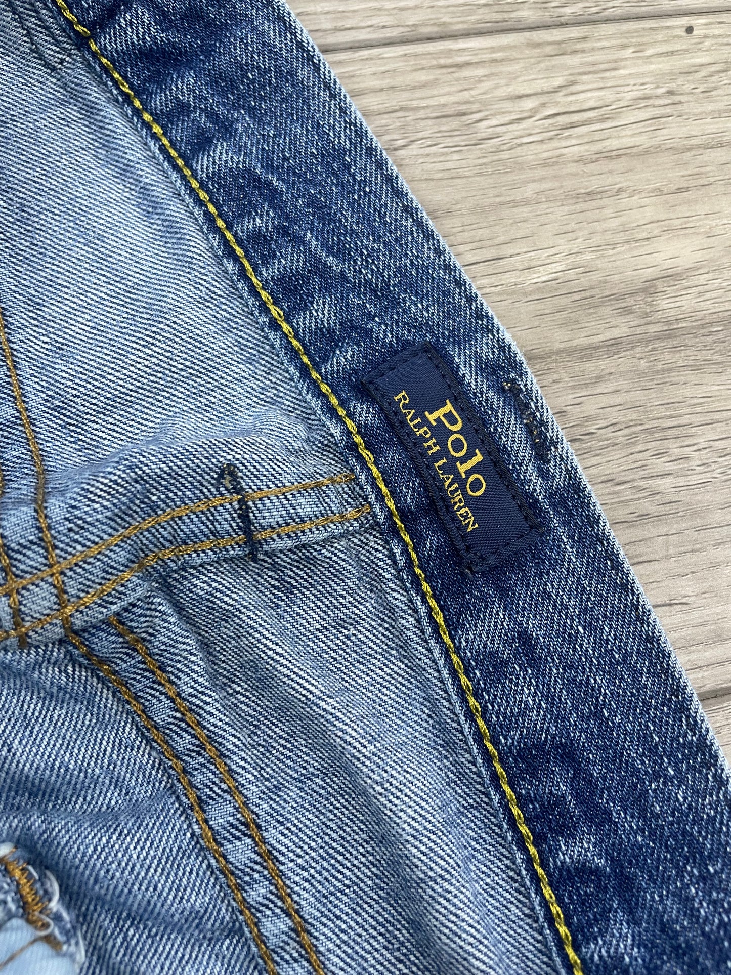 31-Polo Ralph Lauren Classic Fit Tiger Patch Distressed Jeans