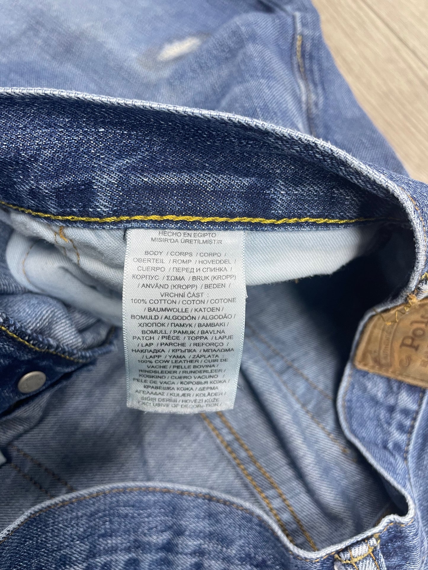 31-Polo Ralph Lauren Classic Fit Tiger Patch Distressed Jeans