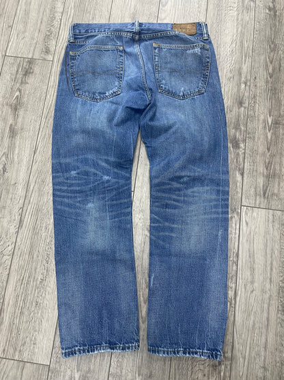 31-Polo Ralph Lauren Classic Fit Tiger Patch Distressed Jeans